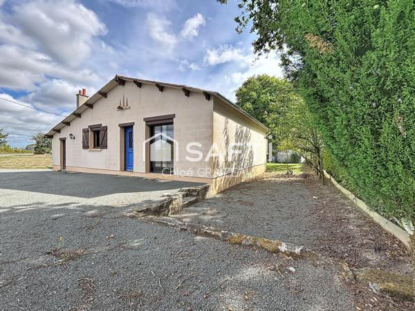 Maison de plain-pied, 89 m² habitables, garage