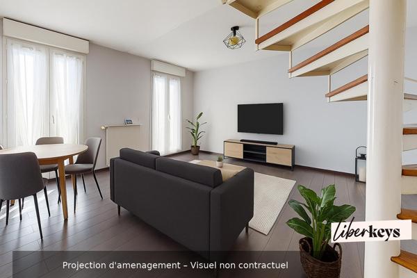🏠  Duplex 71 m² lumineux + garage – Gare TGV à 2 min – Idéal investisseur ou actif mobile