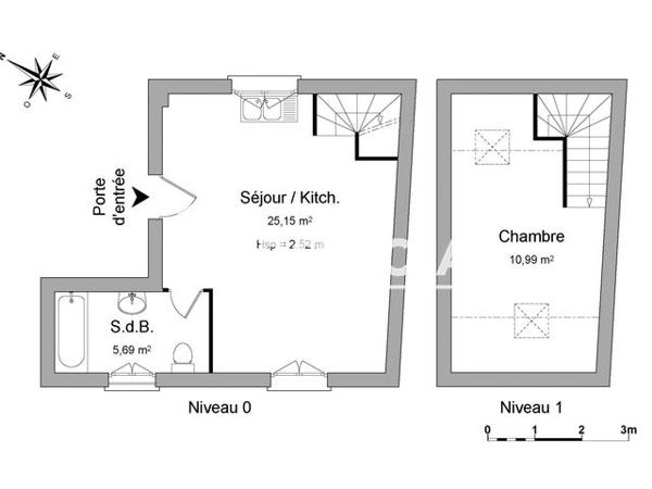 Location Appartement 2 pièces 41.83 m² - 13 RUE VICTOR HUGO Pierrelaye 95480