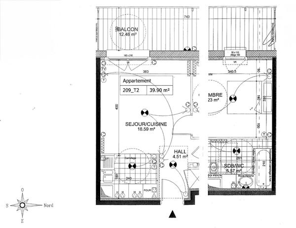 Appartement Saint-André-lez-Lille 2 pièces 40 m2