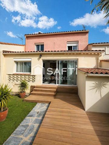 Maison type T4, 2 faces, 3 chambres, cuisine, pièce de vie, garage, jardin