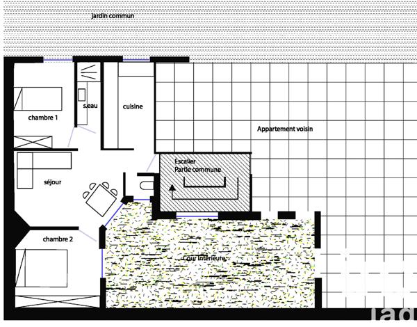 Appartement à vendre 3 pièces 44 m² Saint-Maur-des-Fossés