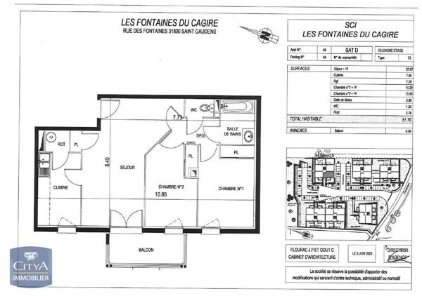 Appartement à louer 3 pièces 61.71m² Saint-Gaudens (31800)