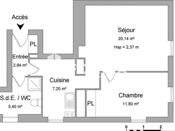 Location Appartement 2 pièces 47.4 m² - 58 BIS RUE EDOUARD VAILLANT Bezons 95870