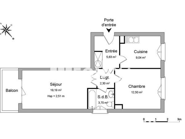 Location Appartement 2 pièces 52.4 m² - 22 ROUTE DE THONON Douvaine 74140