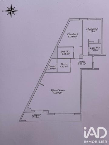 Appartement à vendre 3 pièces 89 m² Antibes