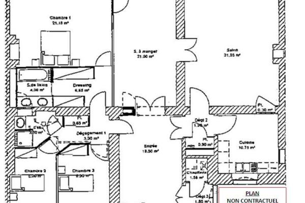 Louer appartement 4 pièces de 149 m²