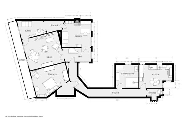 Appartement 4 pièces 121m² - Lumineux - Vue dégagée - 75011 Paris