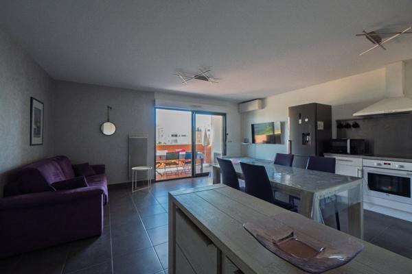 Appartement de type 2 de 46 m² avec terrasse de 18,69 m² à Sète