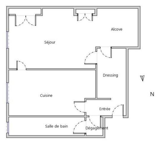 Appartement 2 pièces de 42 m² à Villeurbanne