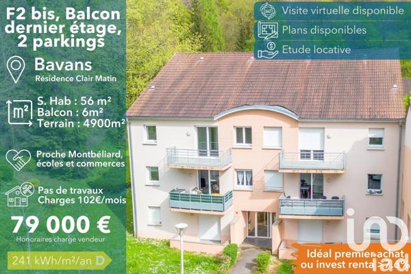 Appartement 3 pièces de 55 m² à Bavans (25550)
