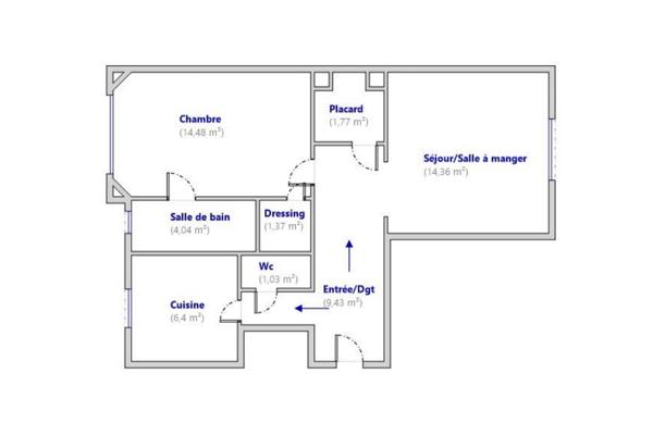 Appartement à vendre 2 pièces 53 m² Paris 15