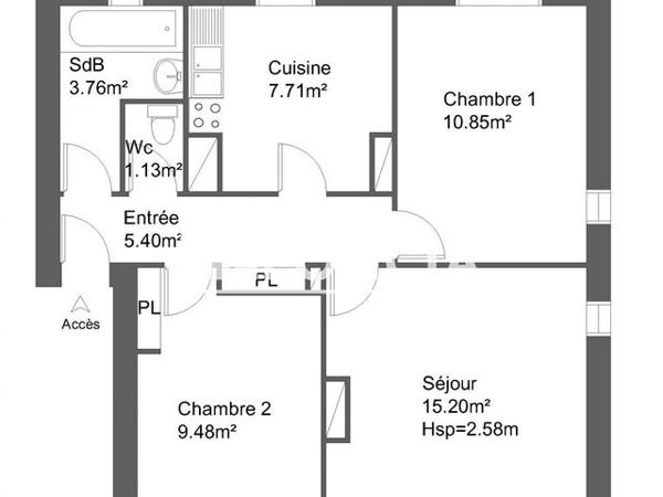 Location Appartement 3 pièces 53.5 m² - 178/180 RUE D'AUXONNE Dijon 21000