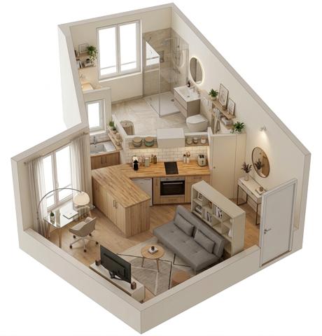Studio occupé - idéal investisseur