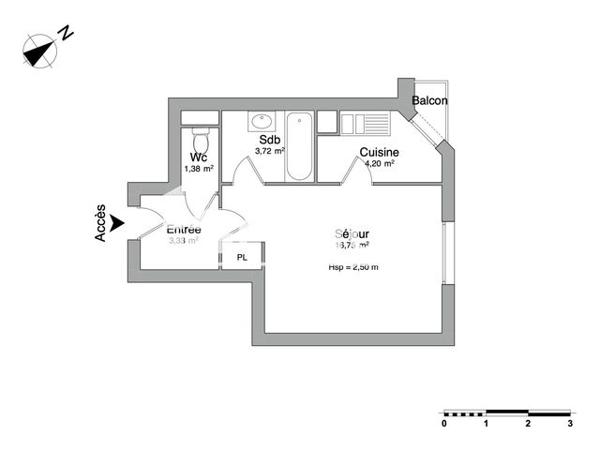 Location Studio 28.72 m² - 4 RUE ANATOLE FRANCE Le Kremlin Bicetre 94270