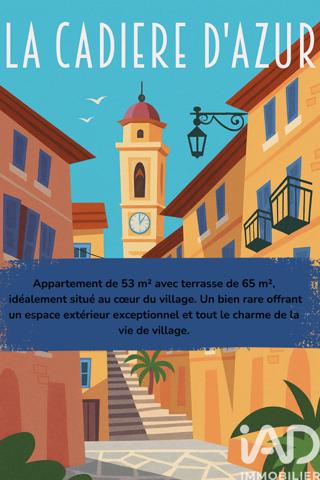 Appartement à vendre 1 pièce 53 m² La Cadière-d'Azur