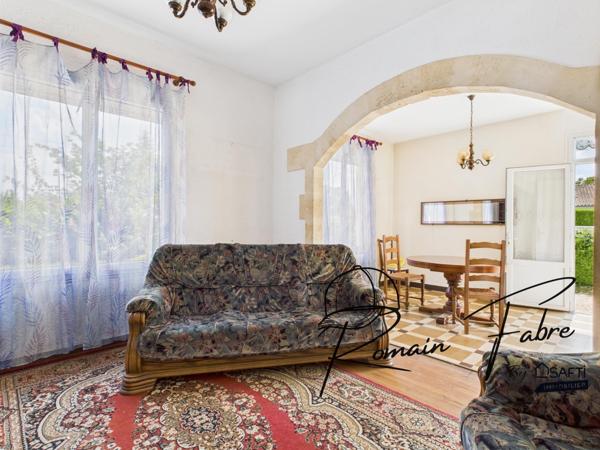 Maison en pierre avec 2 chambres, cadre bucolique et très grand garage