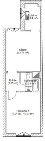 Appartement 2 pièces - 37 m² Exclusivité efficity