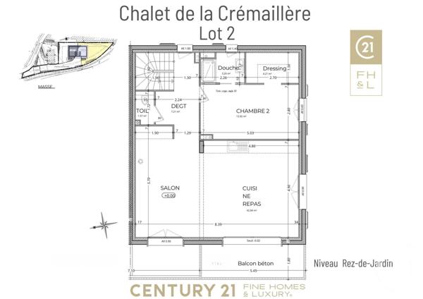 appartement à vendre  6 pièces - 161,44 m2 ST GERVAIS LES BAINS - 74