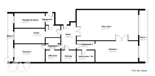 Appartement 114 m² Résidence du Parc de Montmorency PARIS 16