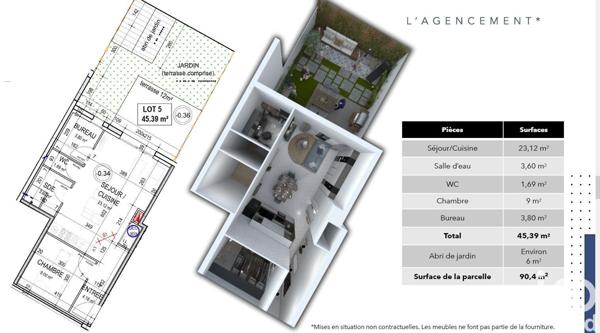 Maison 2 pièces de 46 m² à Bretignolles-sur-Mer (85470)
