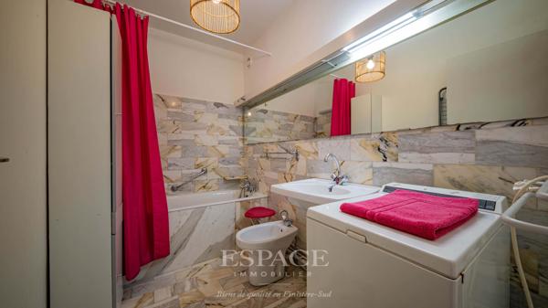 À vendre, dans le triangle d'or Concarnois - face à la mer : appartement 2 pièces avec terrasse