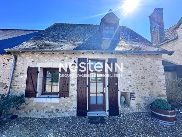 Vente propriété de charme dans la Vallée du Loir avec maison principale de 104 m² et gîte indépendant de 44 m², grand terrain verdoyant à Vaas (72500)