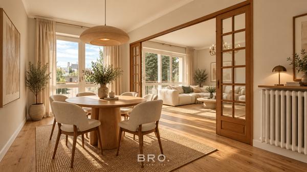 APPARTEMENT À VENDRE - 3 PIÈCES - 84M2 - BALCON SUD - GARAGE - VANNES LA MADELEINE