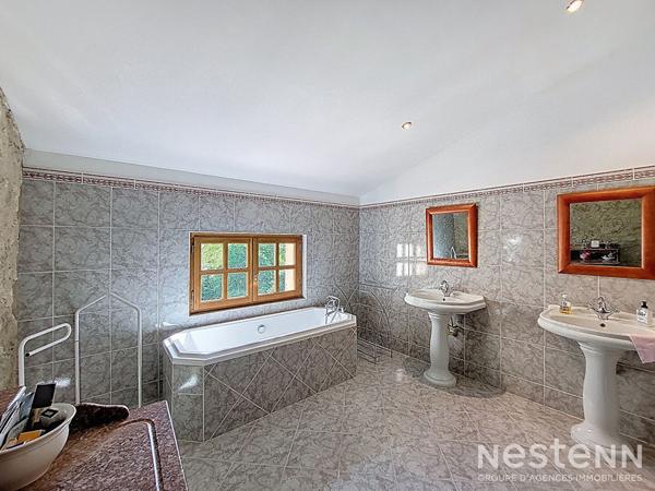 A Vendre Maison en pierre rénovée de 295 m² avec gîte, parc arboré, piscine et 550 m² de dépendances