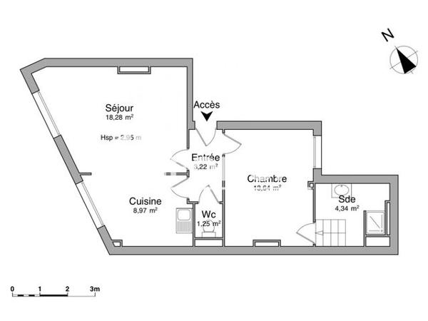 Location Appartement 2 pièces 49.7 m² - 3 BIS RUE VERLAINE Rethel 08300