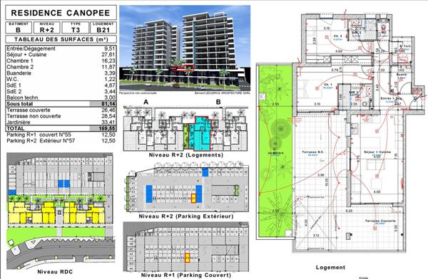 Achat appartement près de FORT DE FRANCE - 3 pièce(s) - 170 m² - 380 000 €