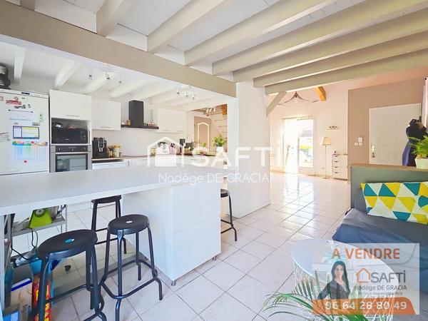 Maison T6 144 m2 avec piscine & garage centre Baziege