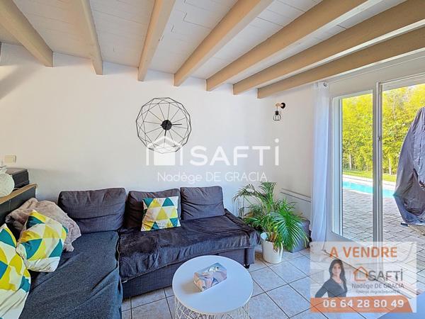 Maison T6 144 m2 avec piscine & garage centre Baziege