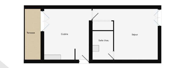 Appartement 1 pièce 34.23 m2