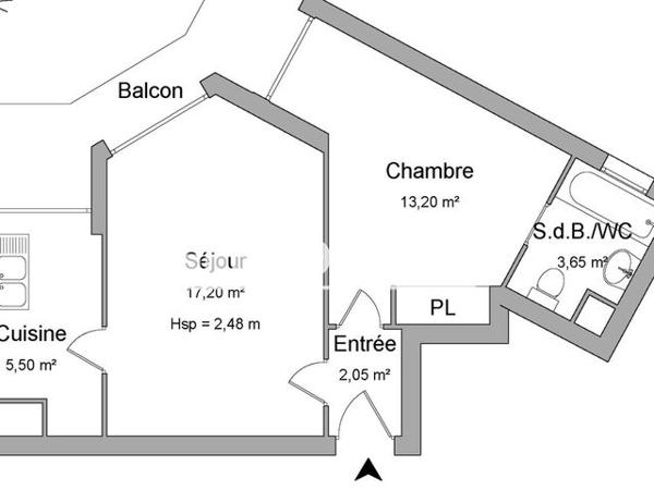 À vendre Appartement 2 pièces 42.43 m² - Montpellier 34070