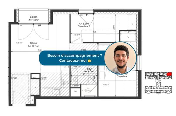 Appartement à vendre 3 pièces 53 m² Clermont-Ferrand