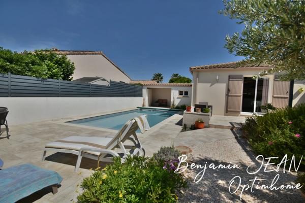 Sérignan – Villa plain-pied 131 m² avec piscine, 4 chambres et prestations de qualité