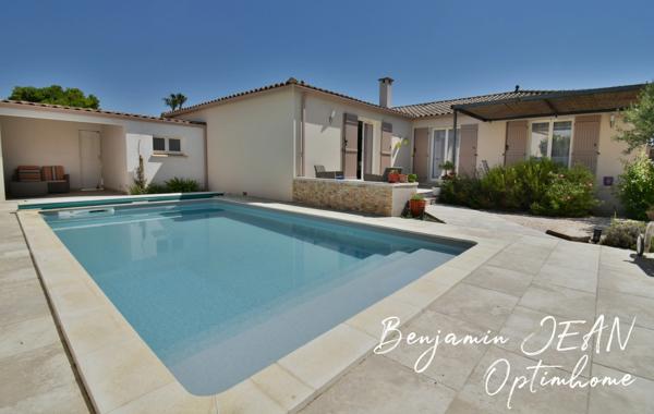 Sérignan – Villa plain-pied 131 m² avec piscine, 4 chambres et prestations de qualité