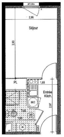 Appartement 1 pièce                                        - 44300 Nantes - Bourgeonnière-Petit Port Réf : 11996