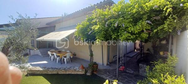 A vendre très belle villa Traditionnelle de 2000 en R+1 
Villa traditionnelle de 126 m2 + Studio 30 m2 sur 482 m2 de terrain.
La maison est de plein pied construit  en 2000.
En sous-sol l'ancien garage accueille un studio de 30 m2 pour recevoir des amis ou la famille et une réserve de 30 m2 pour du rangement.

EXTERIEUR :
Les aménagements extérieurs sont soignés et organisés. 
Rangement pour le bois, coin BBQ abrité et Cabane de jardin.
Terrasse carrelé, espace jeux pour les enfants.
Le portail coulissant automatique donne accès à deux places de parking, au Carport, au jardin et à la maison.
Espace piscine chauffée.
Génoise en bord de toiture et Cheneaux en zinc pour les eaux pluviales.

INTERIEUR :
L'accès à la maison se fait par une mini véranda en Aluminium qui protège et abrite la porte d'entrée.
De suite je découvre une ambiance cosy, un hall d'entrée avec placard et surtout un style Bastide Provençale avec des poutres bois et une belle volige et cela installe le décor.
Murs Blanc, Carrelage avec frise au sol, Insert Bois pour les soirées d'hivers, une magnifique Cuisine d'Artisans aux Tommettes blanche avec son évier rétro en céramique.
Un cellier buanderie donne l'accès au sous-sol de par l'intérieur.
L'espace nuit accueille 4 chambres spacieuses, une Salle de Bain avec douche Italienne, un WC.
Une véranda de 15 m2 en aluminium crée un espace chaleureux pour l'hivers.
Cette habitation est prête à recevoir une nouvelle famille, vous avez juste à poser vos valises, vous installer et profiter.
 
COTE TECNIQUE :
Volets aluminium électrique centralisé + Volets battants en Aluminium.
Store Banne côté cuisine et Terrasse.
Piscine chauffée.
Gaz de ville et Chaudière Gaz sur chauffage central.
Portail, Portillon, automatique + interphone.
Fibre.

POINTS FORTS :
Le jardin exposition Sud.
BBQ, Aire de jeux, Terrasse ombragée, sous sol aménagé,
La  Piscine chauffée.
Véranda Aluminium.
La maison  construite en 2000 qui  est en excellent état toujours à ce jour.
Ce bien vous est présenté au prix de :  415.000€  F.A.I 

Votre contact pour tous renseignements et une visite. 
BON DE VISITE ET SIMULATION DE FINANCEMENT OBLIGATOIRE
Fabrice Boubal   Conseiller Bskimmobilier.com   07.67.19.54.55     
Mail : f.boubal@bskimmobilier.com
Agent commercial indépendant (EI)    
Rsac : 37815191400058 Montpellier