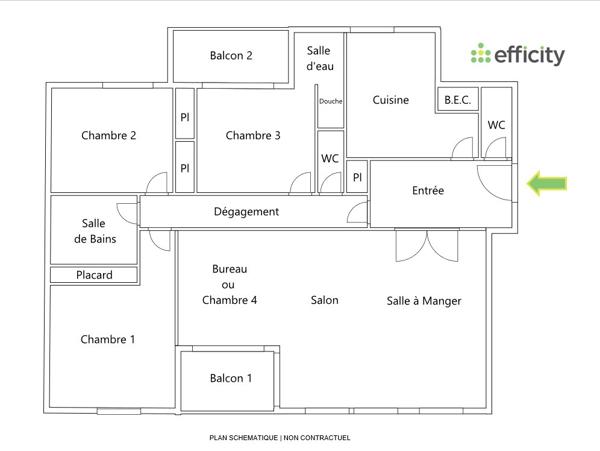 Appartement 5 pièces - 103 m² Exclusivité