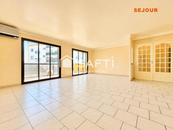 Appartement T4 traversant de 110m2 + balcon et terrasse + grand garage
