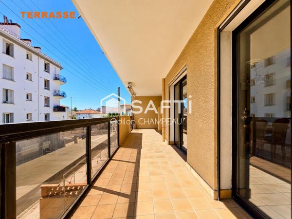 Appartement T4 traversant de 110m2 + balcon et terrasse + grand garage