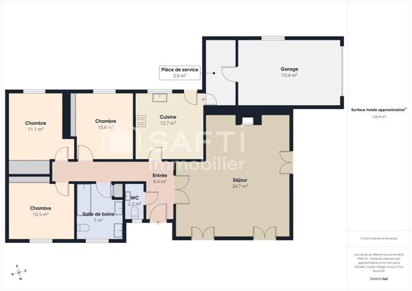 Maison 4 pièces 103 m² avec beau terrain à Saint-Médard-en-Jalles