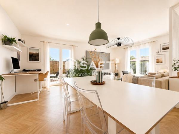 Plain-pied 70 m², avec terrasse, jardin, parkings
