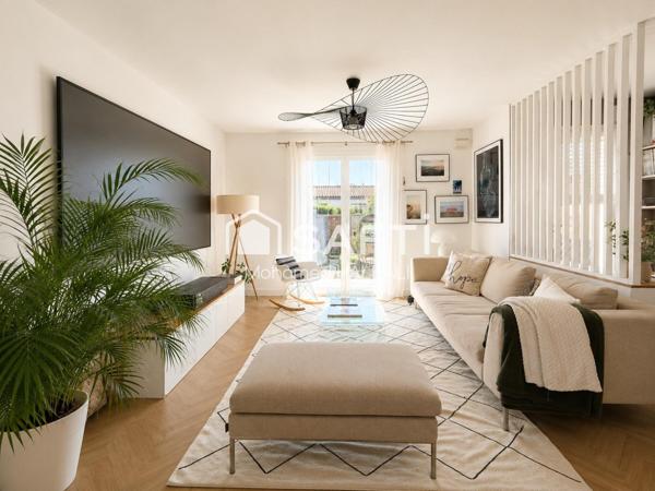 Plain-pied 70 m², avec terrasse, jardin, parkings
