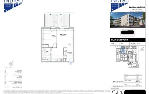 Vente Appartement P2 neuf Perros-guirec   