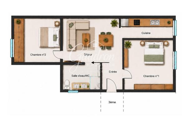 Appartement T3 - Rénové - Proche de la gare