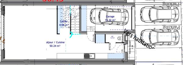 Lattes (34970) Maison contemporaine, 3 chambres, garage, place de parking- Lattes centre (34970)