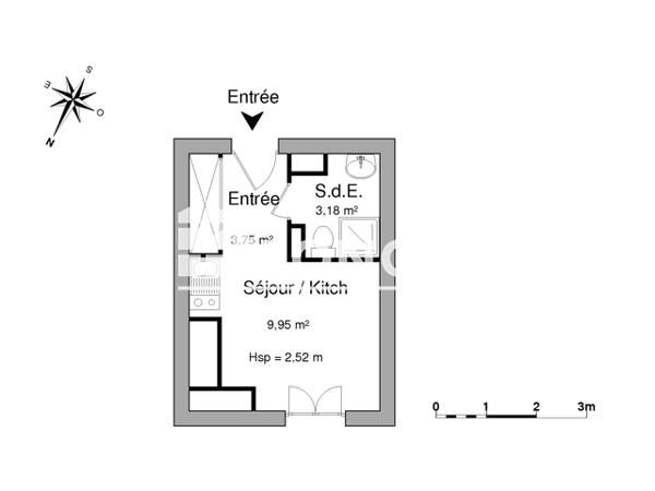 Location Studio 16.88 m² - LES PLEIADES Orleans 45100
